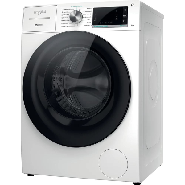 Whirlpool W7X W845WB EE Перална машина с фронтално зареждане 8 кг, бяла