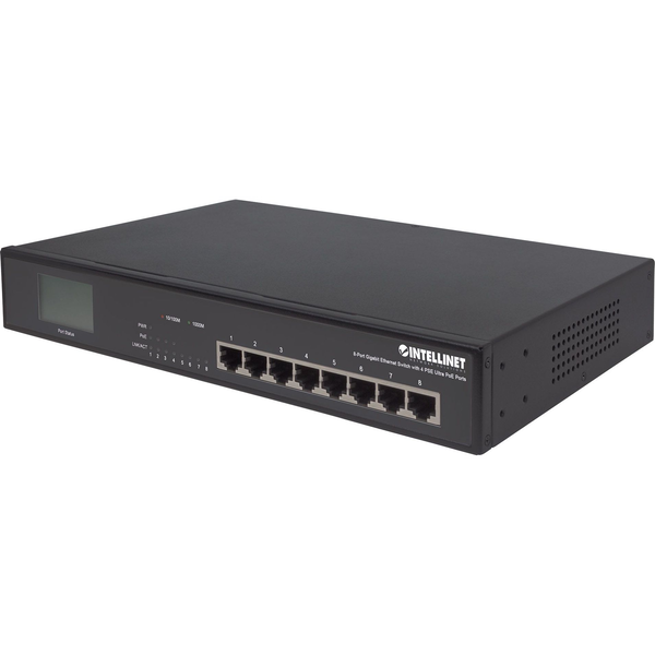 Intellinet 561310 мрежов суич Gigabit Ethernet (10/100/1000) Захранване по Ethernet (PoE) Черен