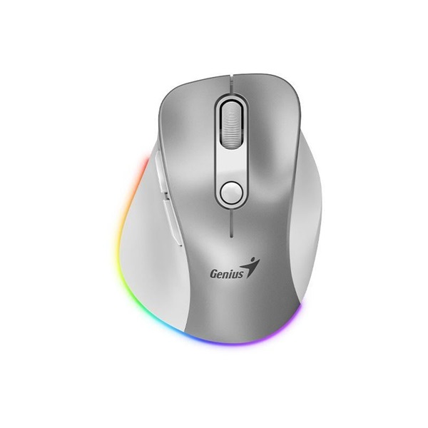 Genius Ergo 9000S PRO безжична мишка, 2400 DPI, сребриста