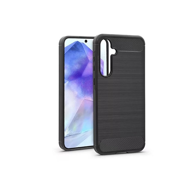 Samsung SM-A556 Galaxy A55 szilikon hátlap - Carbon - fekete (HF272172)
