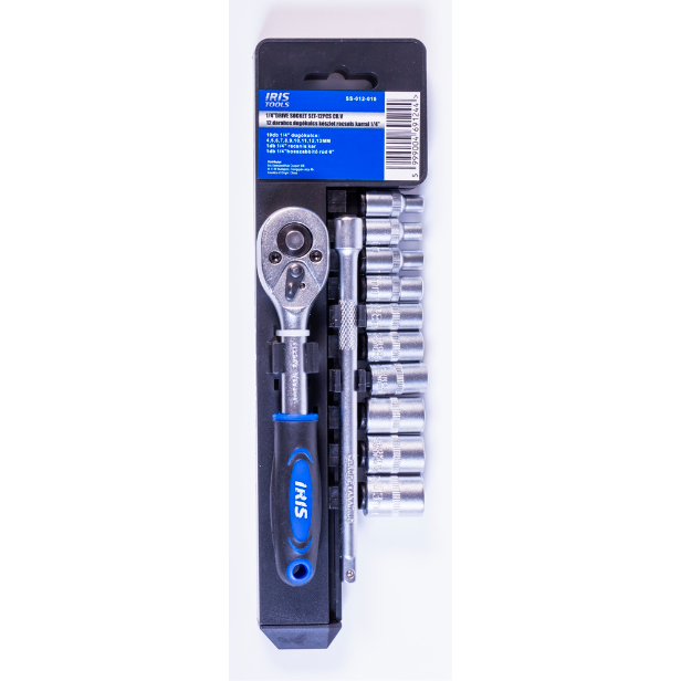 Iris Tools SS-012-015 Dugókulcs készlet racsnis karral 1/4