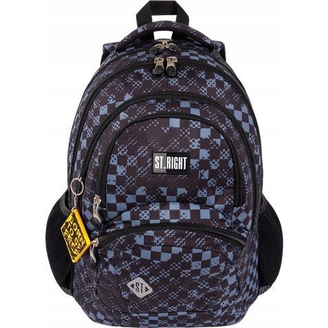 St.Right Chessboard Crush iskolatáska - Szürke (5903235666933)