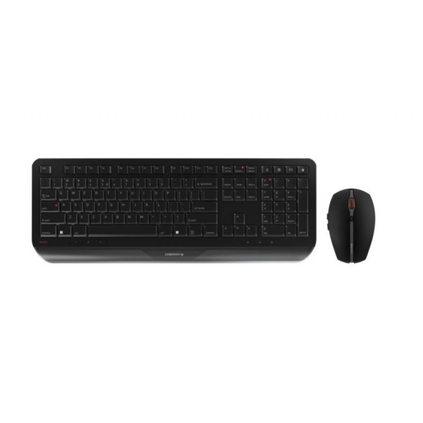 CHERRY Gentix Desktop tastatur Mus inkluderet Kontor RF trådløst Schweizisk Sort