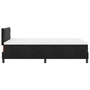 Pat Box Spring cu Saltea & LED Negru 120x200 cm Catifea