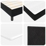 Pat Box Spring cu Saltea & LED Negru 120x200 cm Catifea
