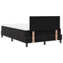 Pat Box Spring cu Saltea & LED Negru 120x200 cm Catifea