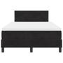 Pat Box Spring cu Saltea & LED Negru 120x200 cm Catifea