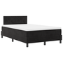 Pat Box Spring cu Saltea & LED Negru 120x200 cm Catifea