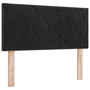 Pat Box Spring cu Saltea & LED Negru 120x200 cm Catifea
