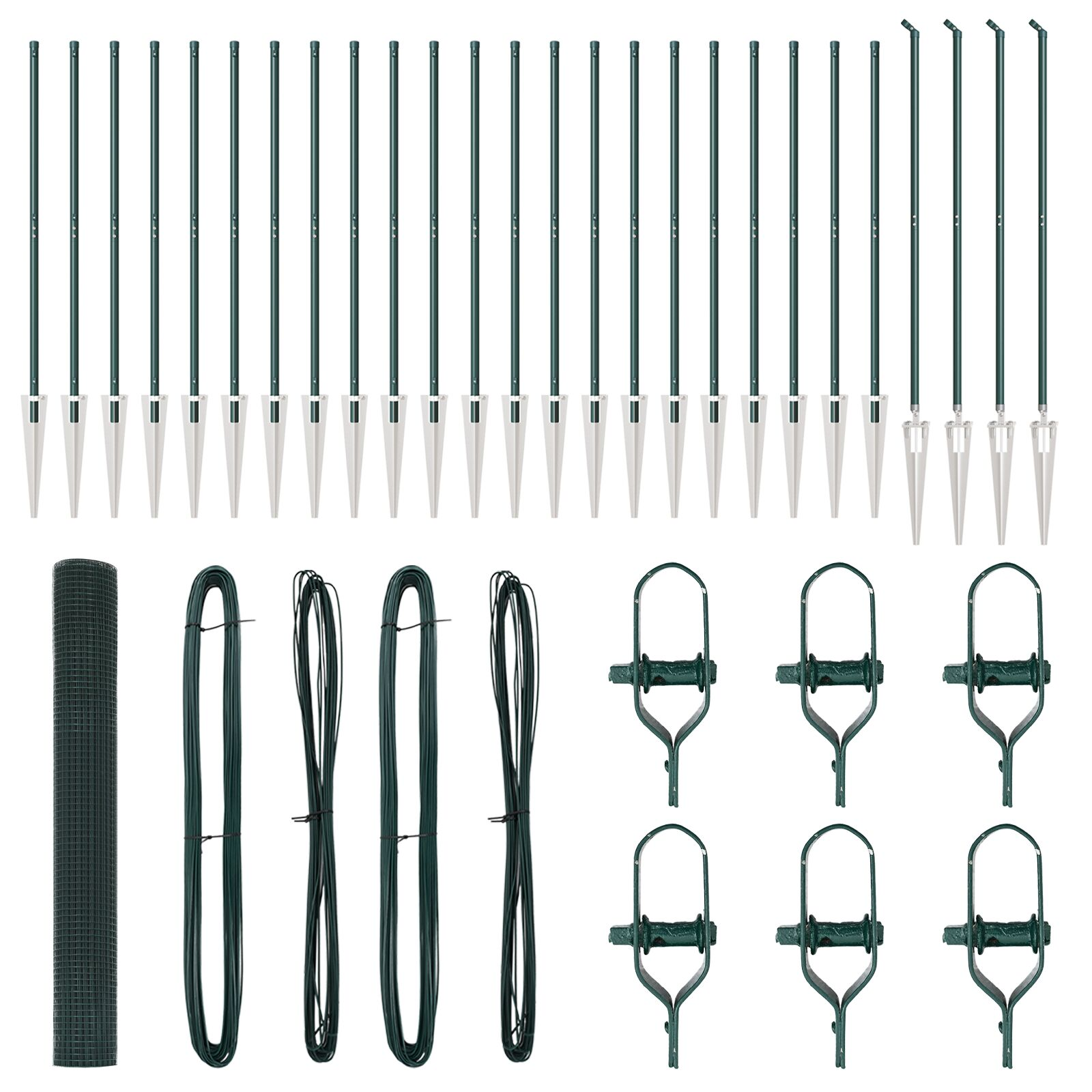 Hegesztett Drótkerítés 13 tüske poszttal Zöld 1.4x50 m Acél (3352126)