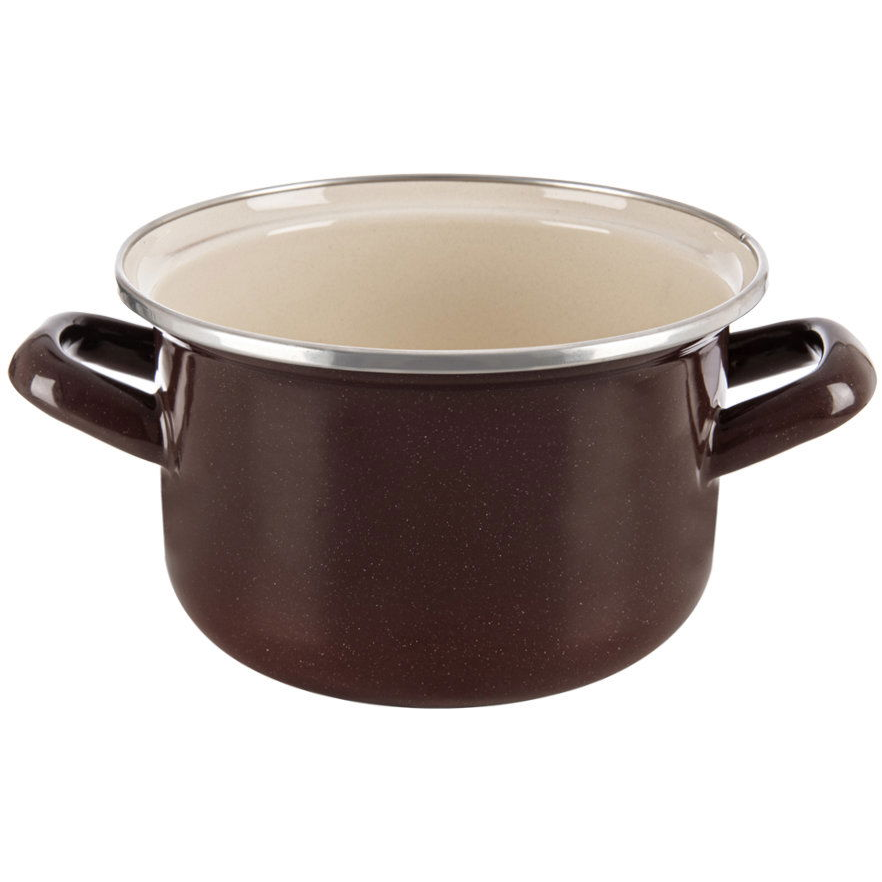 Orion Zománcozott fazék, barna, 1,4 l (113361)