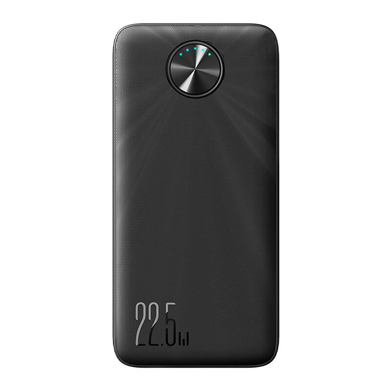 Joyroom JR-PBF Powerbank integrált kábellel USB-A + Type-C / 20000mAh 22,5W - Fekete (JR-PBF16)