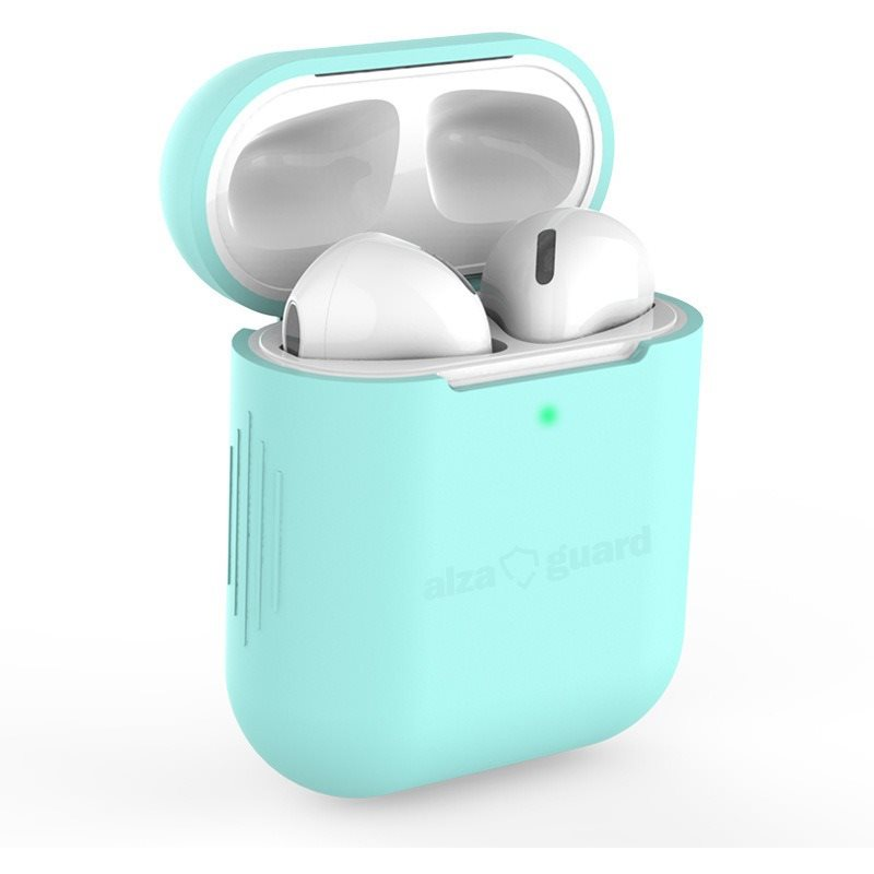 AlzaGuard Skinny Silicone Case Airpods 1. és 2. generáció, zöld (AGD-ACSS1E)