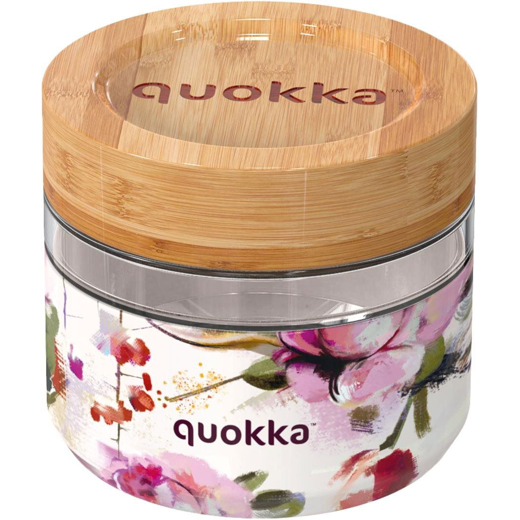 Quokka Deli Dark Flowers üveg uzsonnásdoboz (8412497401215)