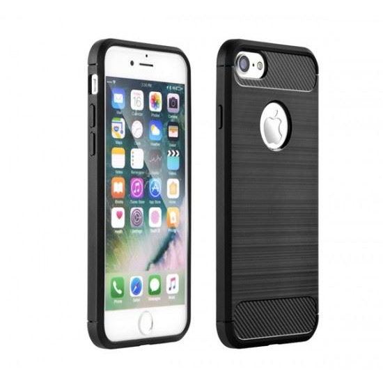 Forcell Carbon Apple iPhone 6/6S hátlaptok fekete (21193) (forcell21193)