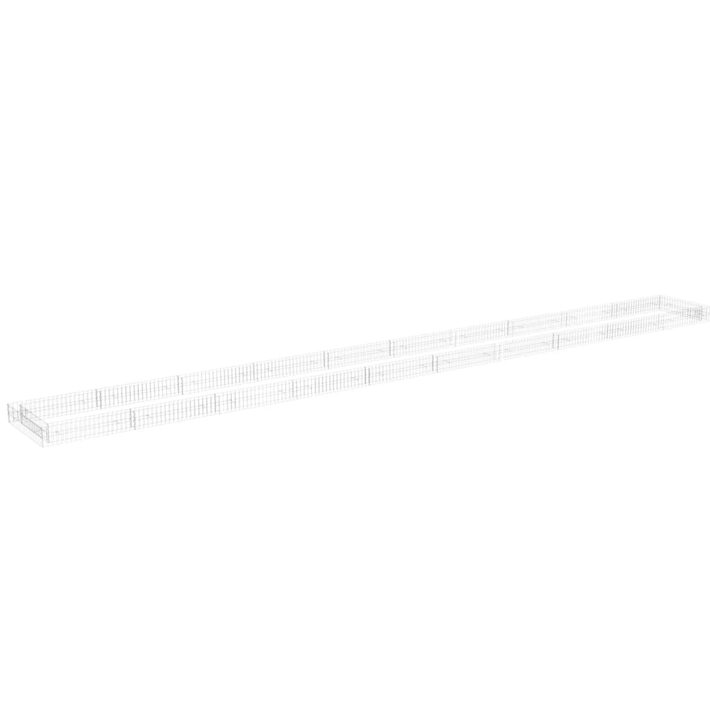 horganyzott acél gabion magaságyás 1000 x 100 x 20 cm (151318)