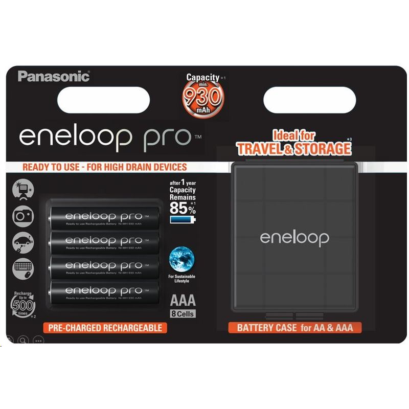 Panasonic Eneloop Pro 1.2V AAA 930mAh akku 4db (BK-4HCDEC4BE) (BK-4HCDEC4BE)