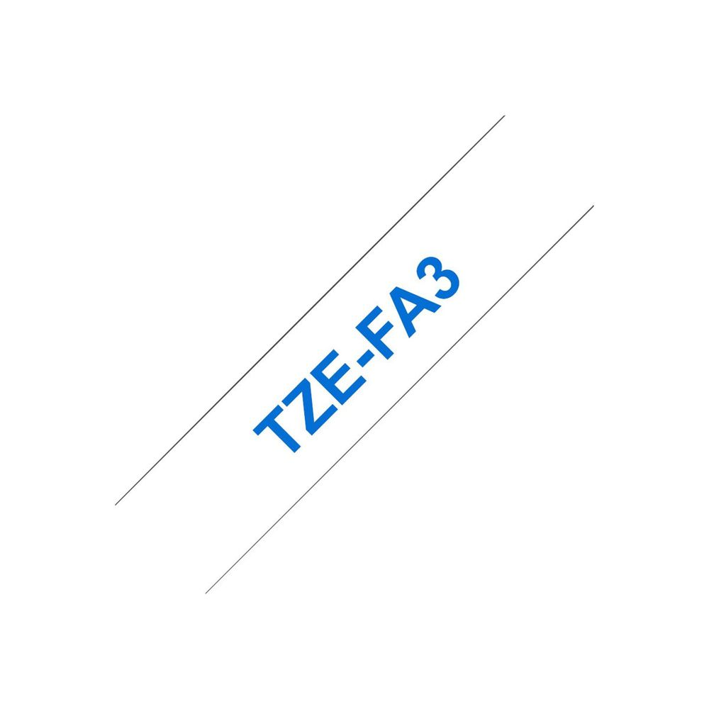 Brother iron-on tape TZeFA3 - Navy blue on white (TZEFA3)