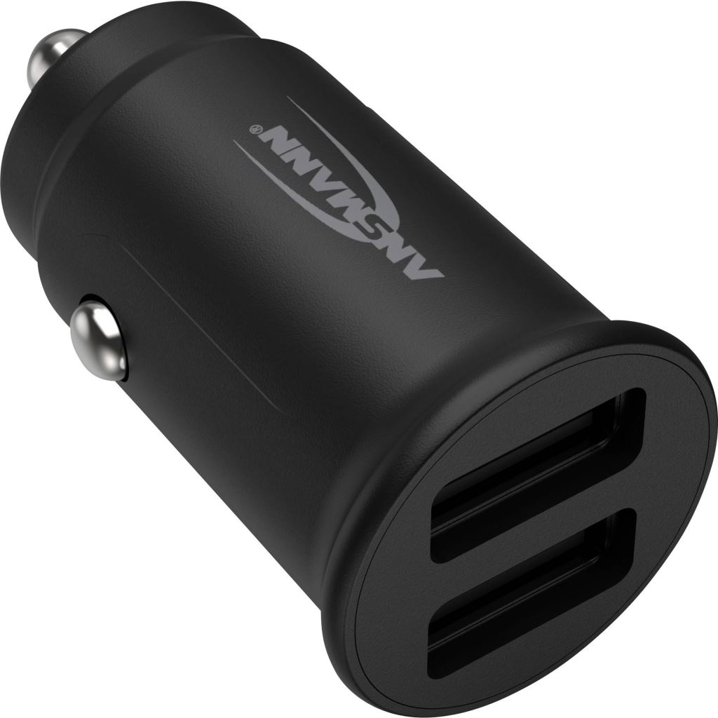 Ansmann 2xUSB-A autós töltő fekete (1000-0030) (An1000-0030)