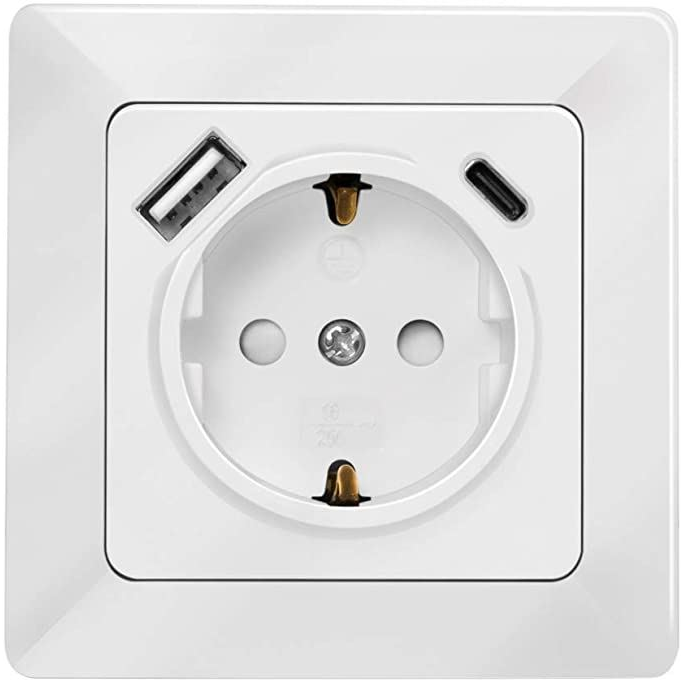 Logilink fali aljzat + USB-A és USB-C port (PA0253) (PA0253)