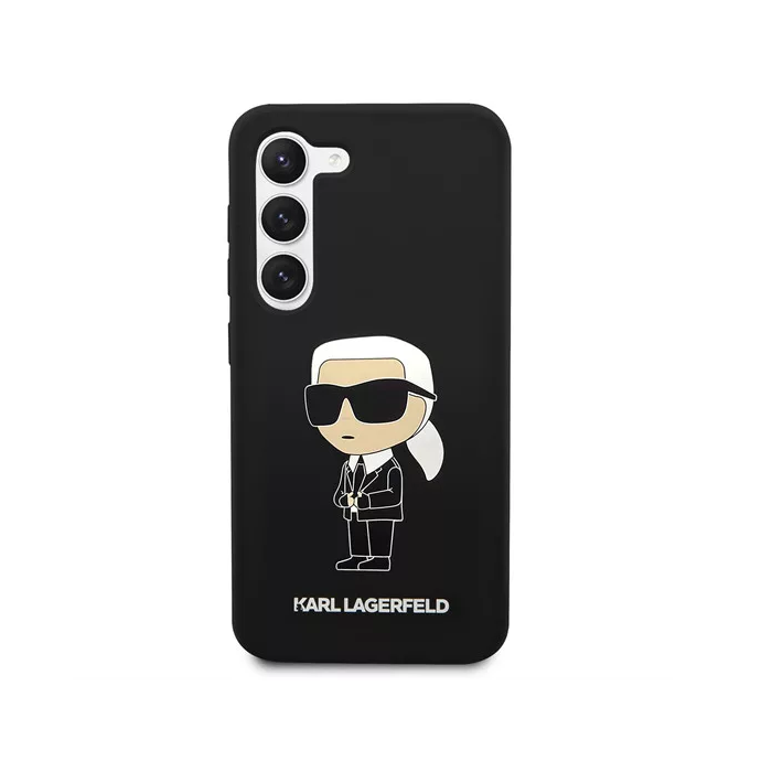 Karl Lagerfeld Ikonik Samsung Galaxy S23 Tok - Fekete (KLHCS23SSNIKBCK)