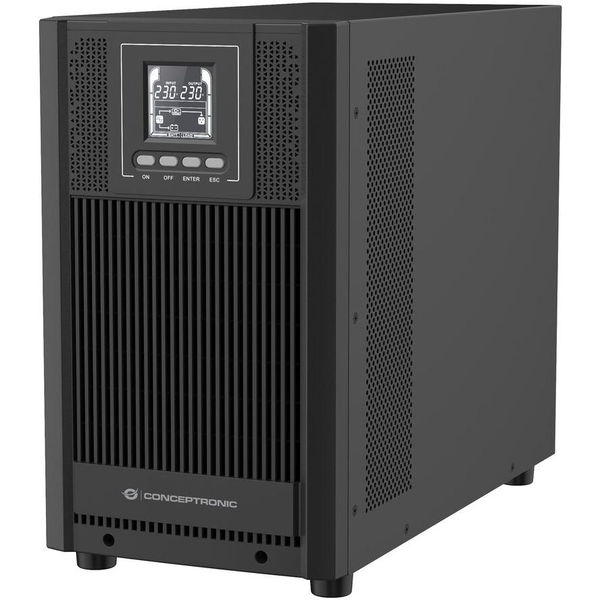 Conceptronic ZEUS52E3K UPS-enhed Dobbeltkonvertering (online) 3 kVA 2700 W 5 AC stikkontakt(er)