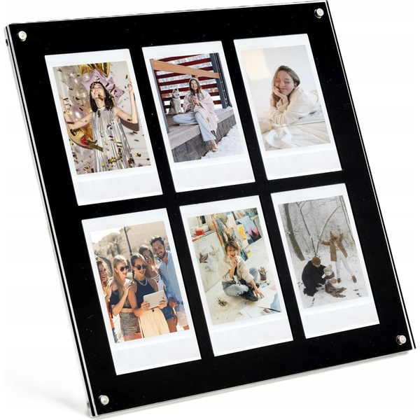 Ramka LoveInstant Ramka Stojąca na 6 zdjęć do Fujifilm INSTAX Mini / Xiaomi / Polaroid / Canon / HP / Kodak - ZINK / Czarny