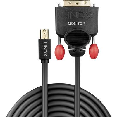 Lindy 41951 videokabel adapter 1 m Mini DisplayPort DVI-D Sort