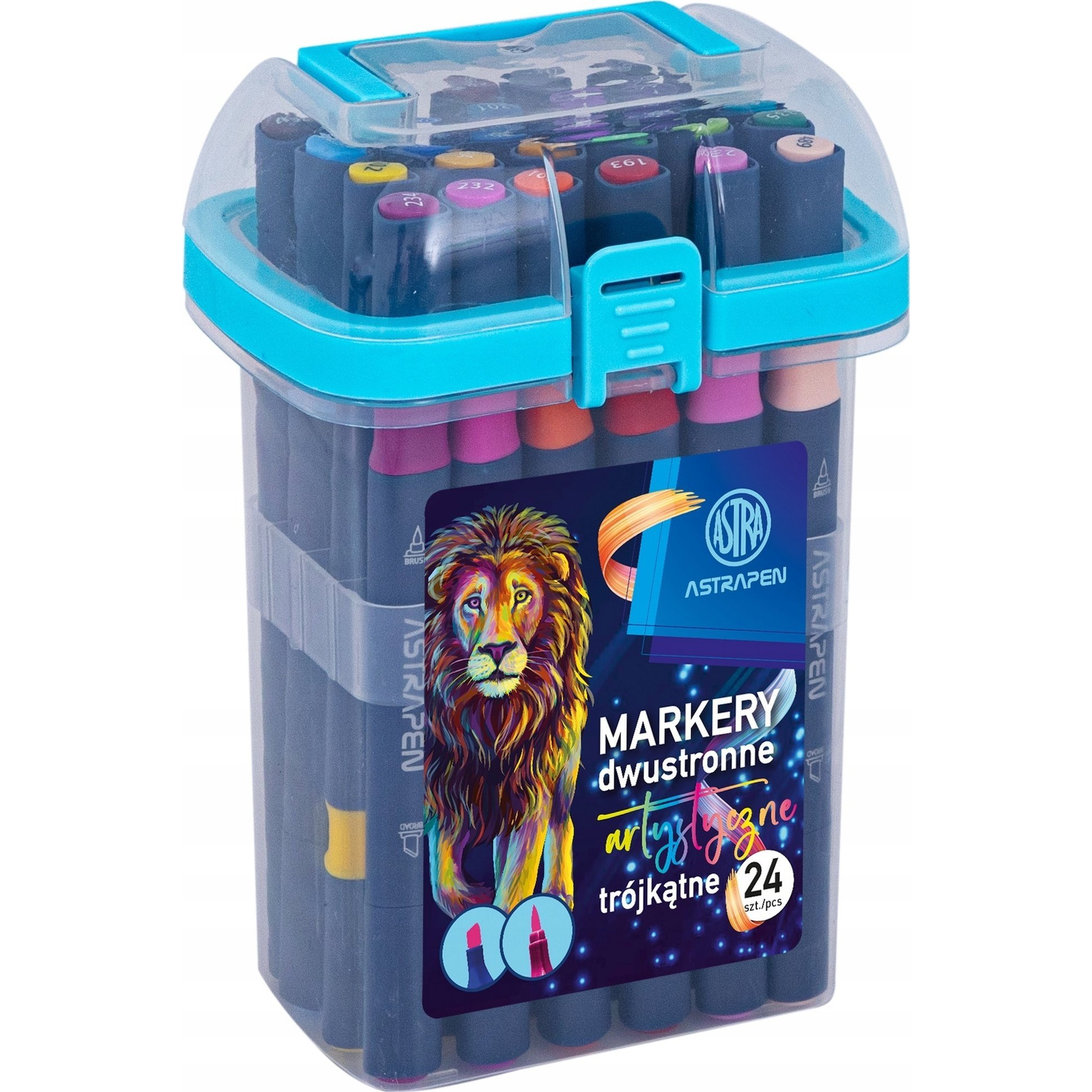 Filctoll Astra Pen Háromszögletű Kétvégű 24 Színű (5901137187556)