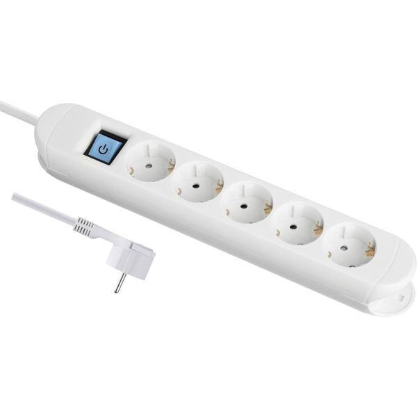 Maxtrack NV 57-3 WL Elosztó kapcsolóval Fehér Védőérintkezős 3m