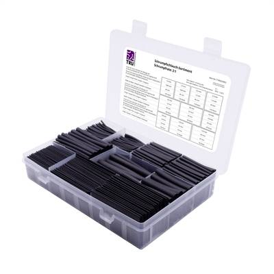 TRU COMPONENTS T1905CA055 Zsugorcső készlet Fekete 750 rész (T1905CA055)