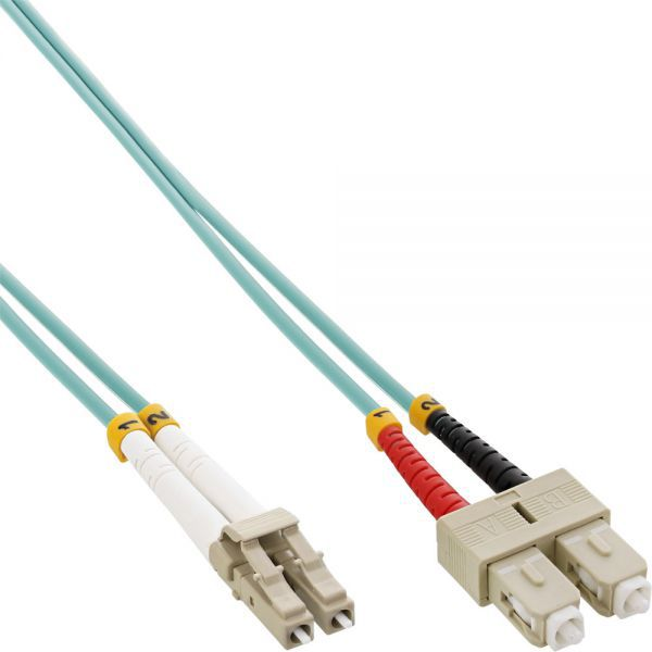 InLine 88639O cavo InfiniBand e in fibra ottica 2x LC 2x SC Turchese, Colore acqua