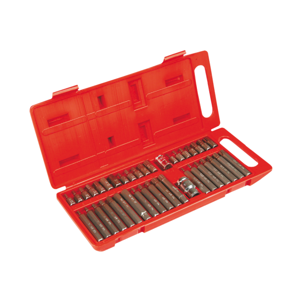 Top Tools 39D377 Bitkészlet Spline, Torx, Hex Fejekkel, 40 Részes (BIT-40)