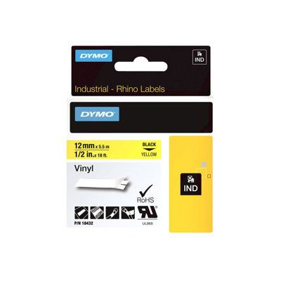DYMO 18432 nastro per etichettatrice Nero su giallo