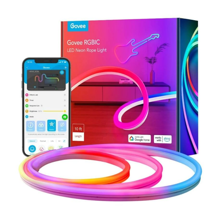 Govee RGBIC Neon LED szalag 2 m flexibilis (H61A1CD1-OF-DE) (H61A1CD1-OF-DE)