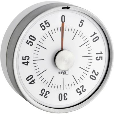 Mechanikus konyhai visszaszámláló óra, időzítő, O79x33 mm, fehér, TFA Puck 38-1028-02 (38-1028-02)