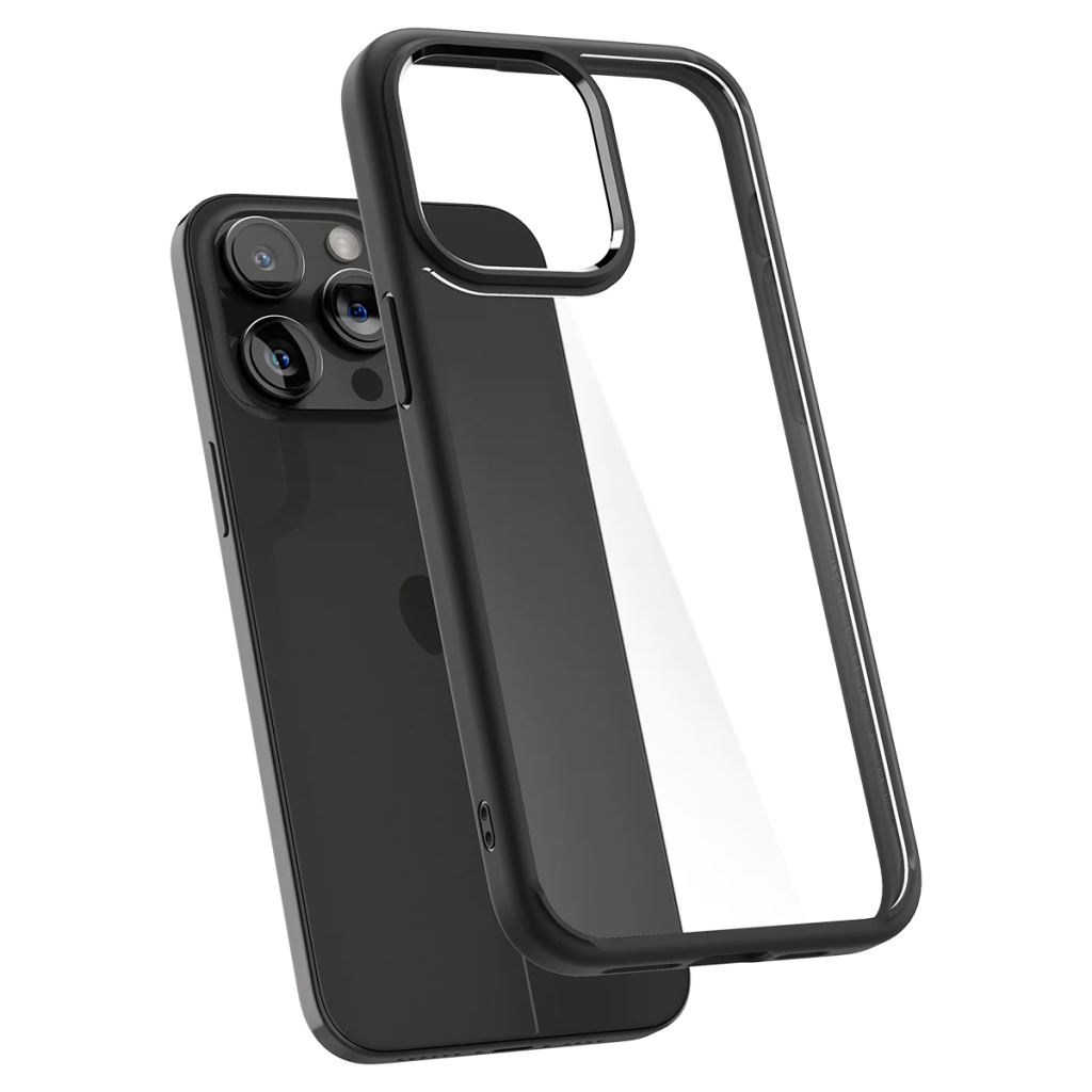 Spigen Ultra Hybrid iPhone 15 Pro Max tok átlátszó-fekete (ACS06570) (ACS06570)
