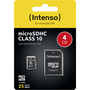 4GB Intenso MicroSDHC 20MB/s +Adapter (3413450)