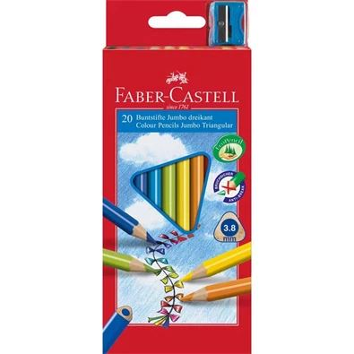 Faber-Castell Grip Junior háromszög alakú 20db-os vegyes színű színes ceruza (P3033-1789) (P3033-1789)