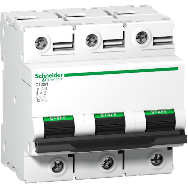 Schneider Electric C120N kredsløbsafbryder Type C 3