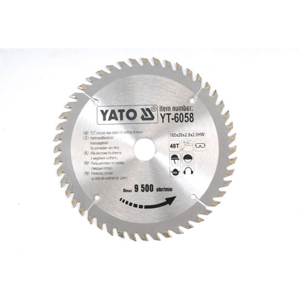 LÁTÓTÁRCSA 160X48TX20 MM YT-6058 YATO