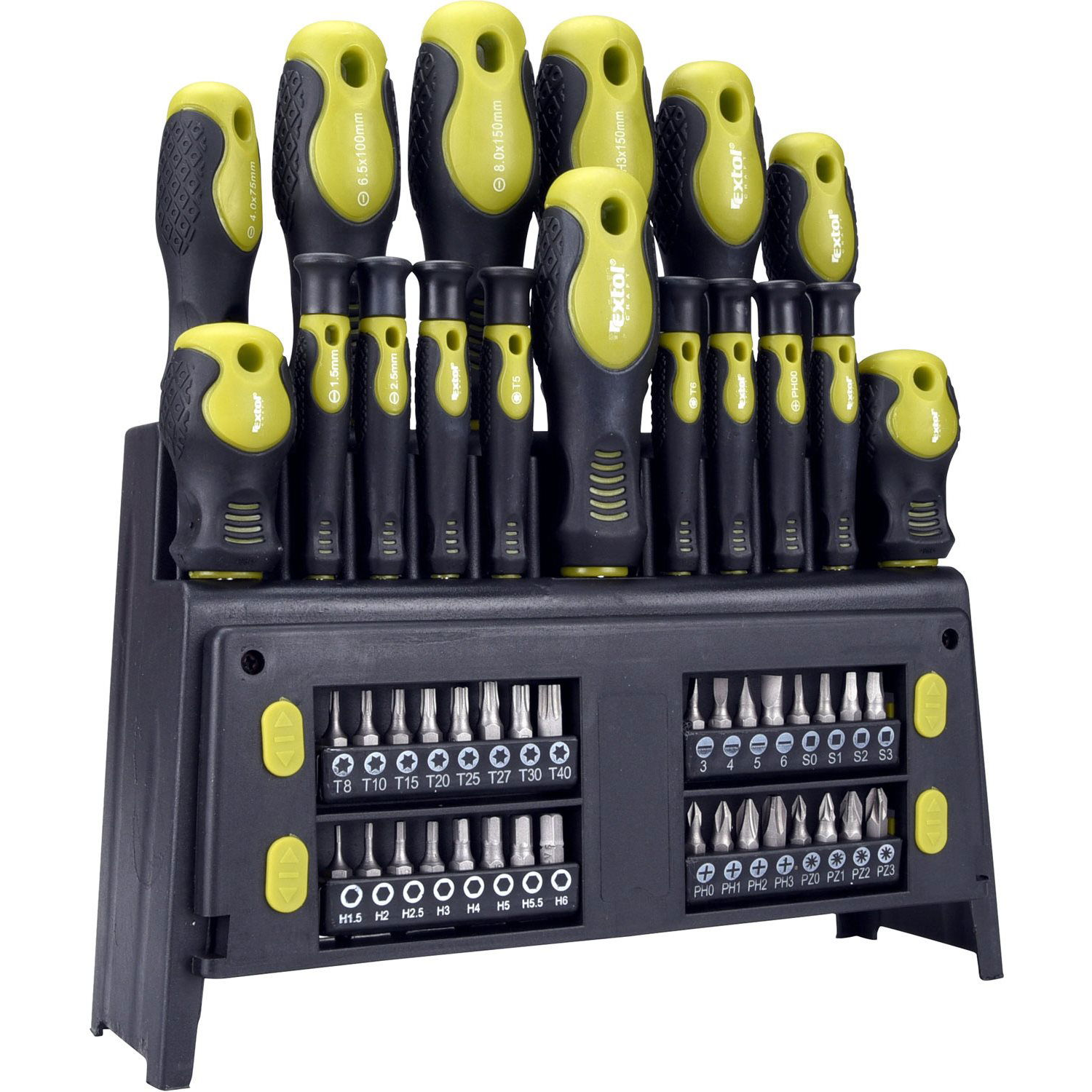 EXTOL Craft csavarhúzók bitekkel, CrV, 49 db (53146)