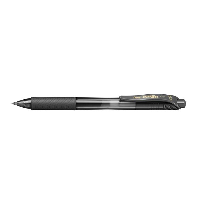 Pentel EnerGelX BL107 Nyomógombos zseléstoll - 0.35mm/Fekete (BL107-AX)