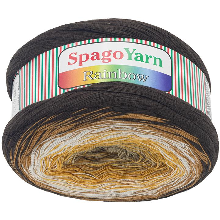 Bellatex SpagoYarn Rainbow 250 g - 3 barna, mustár (10025)