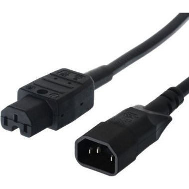 Kabel zasilający Bachmann Przewód zasilający BACHMANN, złącze męskie zimnego urządzenia do złącza żeńskiego gorącego urządzenia, IEC320 C14/C15, 1 m