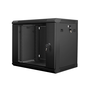 Шкаф Lanberg, Стенен, Метален, 9U, 650x450mm, 19”, Черен