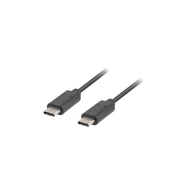 Lanberg USB-C apa - USB-C apa 3.2 Adat és töltő kábel - Fekete (0.5m)