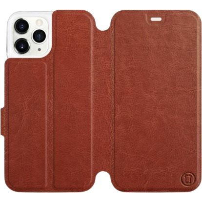 Flip case for Apple iPhone 11 Pro in Brown&Gray with grey interior (5903226976652)