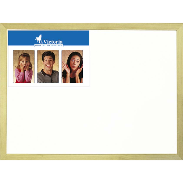 Бяла дъска Victoria, магнитна, 40x60см, дървена рамка