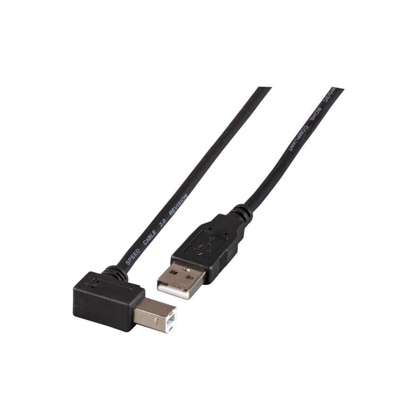 EFB USB2.0 Kabel A-B(gewinkelt),St.-St.,1,8m,schwarz,Classic (K5260SW.1,8)
